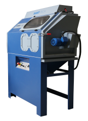 Compact shot blast cabinet with built-in dust collector & rotary drum - R70-B